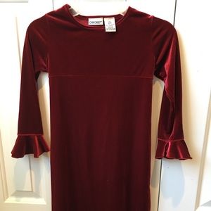 Cherokee Girls red velvet dress